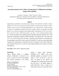 Association Between Level of Hba1c and Lipid Profile in T2DM Patients Attending Diabetic OPD at BPKIHS