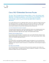 Cisco 5921 Embedded Services Router Data Sheet