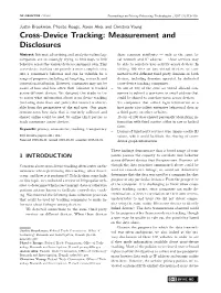Cross-Device Tracking: Measurement and Disclosures