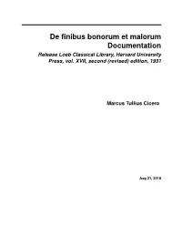 De Finibus Bonorum Et Malorum Documentation