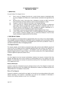 Time Deposit Terms JPMS Plc (April 2017)