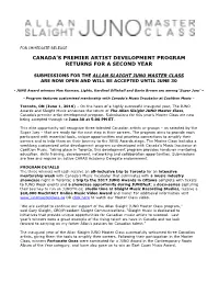 Canada's Premier Artist Development Program