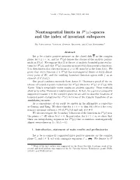 Nontangential Limits in Pt(Μ)-Spaces and the Index of Invariant Subspaces