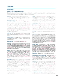 Annex I Glossary Editor: A.P.M