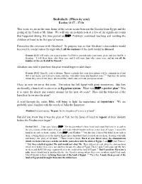 Beshalach (When He Sent) Exodus 13:17 – 17:16