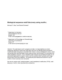 Biological Sequence Motif Discovery Using Motif-X