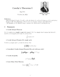 Cauchy Integral Theorem