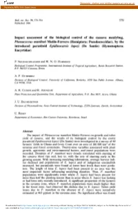 Impact Assessment of the Biological Control of the Cassava