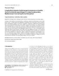 Longitudinal Impacts of Anthropogenic Pressures on Benthic Macroinvertebrate Assemblages in a Large Transboundary Mediterranean River During the Low Flow Period