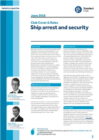 Ship Arrest and Security