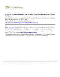 Systematic Revision of the Epipetrum Group of Dioscorea (Dioscoreaceae) Endemic to Chile Author(S): Juan Viruel, José G