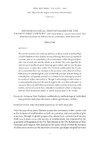 1 Methodological Individualism for The