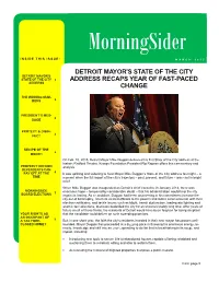 Detroit Mayor's State of the City Address Recaps Year of Fast-Paced Change