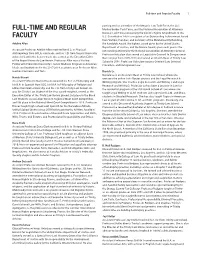Full-Time and Regular Faculty 1
