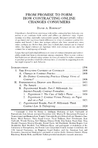 How Contracting Online Changes Consumers