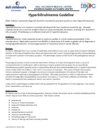 Hyperbilirubinemia Guideline