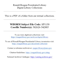 SP1150 Casefile Number(S): 502626-542885