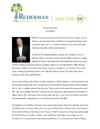 Speaker Biography Ron Suskind Pulitzer Prize-Winning Journalist