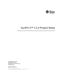 Sunpci II™ 2.3.2 Product Notes