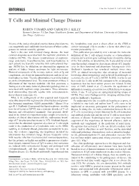T Cells and Minimal Change Disease
