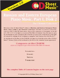 Table of Contents, Disk 1