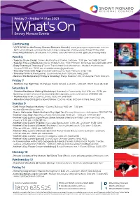 What's on Snowy Monaro Events