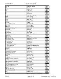 Karaokeguy.Com Platinum Listing by Titles 3:00 AM Matchbox Twenty