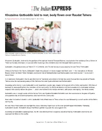 Khuzaima Qutbuddin Laid to Rest, Body Flown Over Raudat Tahera