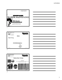 Machine Maintenance Handout