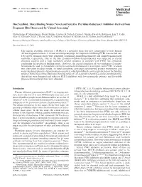 One Scaffold, Three Binding Modes: Novel and Selective Pteridine Reductase 1 Inhibitors Derived from Fragment Hits Discovered by Virtual Screening†