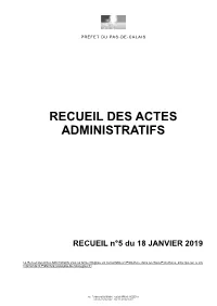 Recueil Des Actes Administratifs