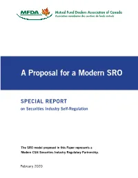 A Proposal for a Modern SRO