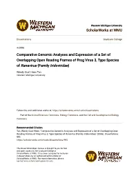 Comparative Genomic Analyses and Expression of a Set of Overlapping Open Reading Frames of Frog Virus 3, Type Species of Ranavirus (Family Iridoviridae)