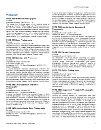 PHTO Courses