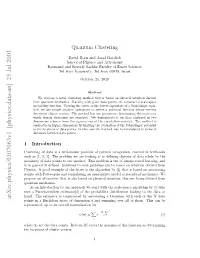 Quantum Clustering