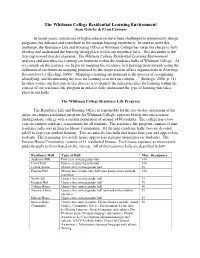 The Whitman College Residential Learning Environment -Sean Gehrke & Evan Carman