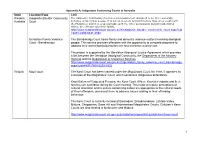Appendix A: Indigenous Sentencing Courts in Australia 1