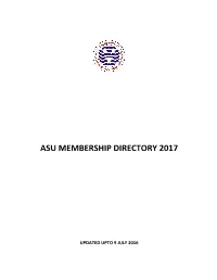 Asu Membership Directory 2017