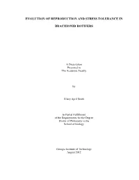 Evolution of Reproduction and Stress Tolerance In