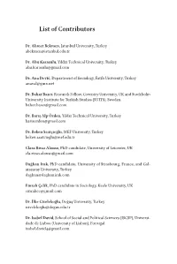 List of Contributors