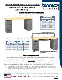 Modular Wood Top Workbench