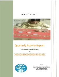 Quarterly Activity Report