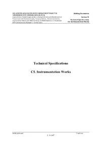 Technical Specifications C5. Instrumentation Works