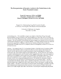The Reorganization of Inventive Activity in the United States in the Early Twentieth Century