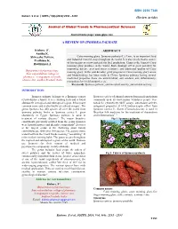 A Review on Ipomoea Palmate Abstract