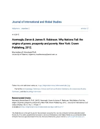 Acemoglu, Daron & James R. Robinson. Why Nations Fail