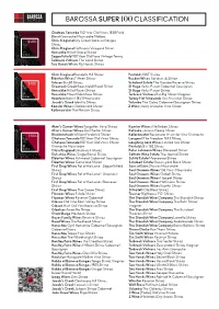 Barossa Super 100Classification