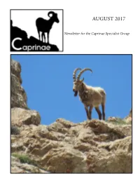 CAPRINAE • August 2017 NOTES and NEWS Page 1