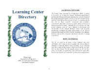 Learning Center Directory