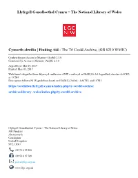 The T# Cerdd Archive, (GB 0210 WMIC)